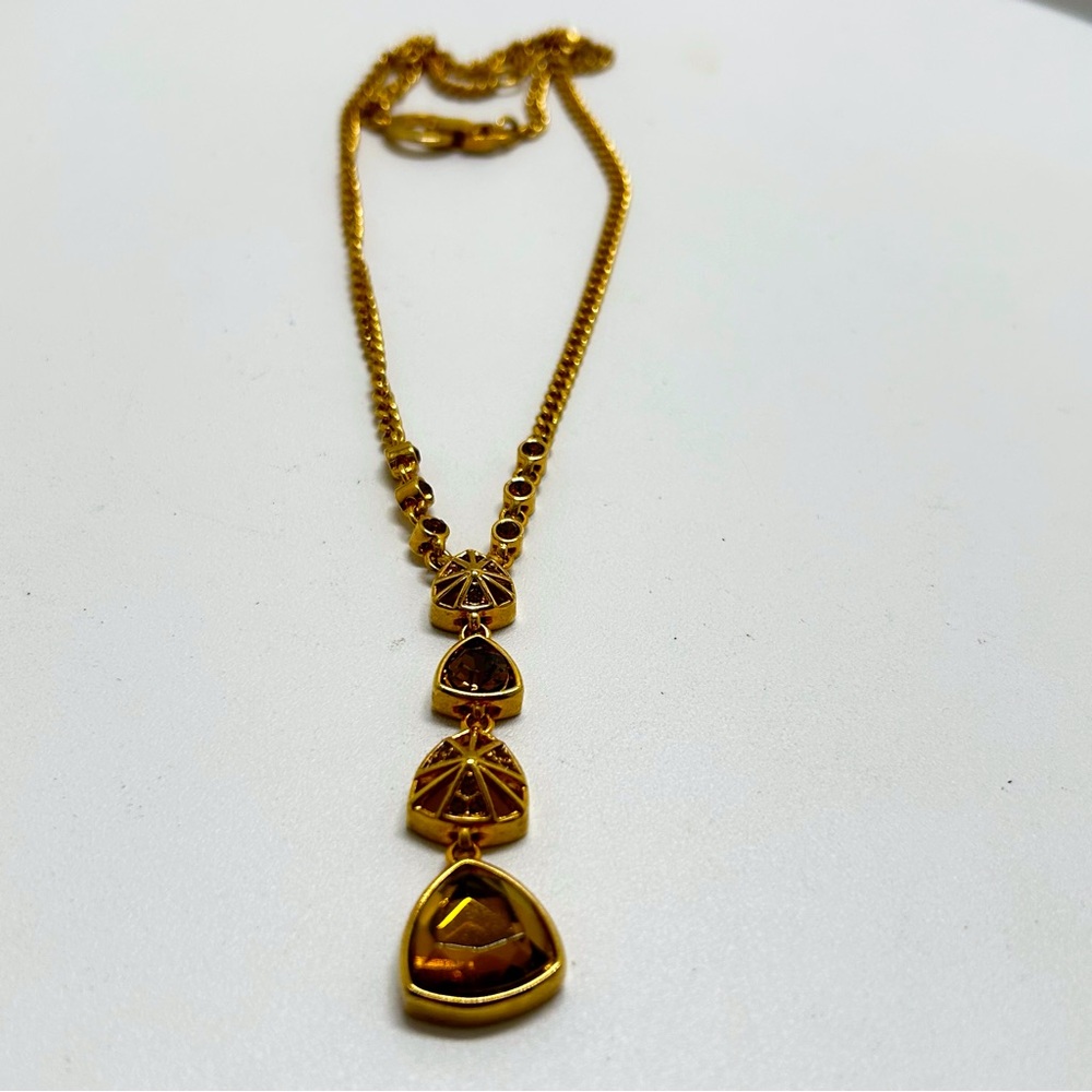 Givenchy, Gold Drop Necklace, Choker, Caged Gold Swarovski Crystals, Quality - Picture 2 of 6